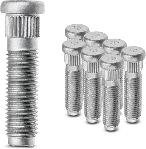 A-Premium 8 pernos de rueda M12-1.50 y 1.299 in de largo dentados compatibles con Chevrolet Aveo Aveo5 Beat Spark Pontiac G3 Wave Wave5