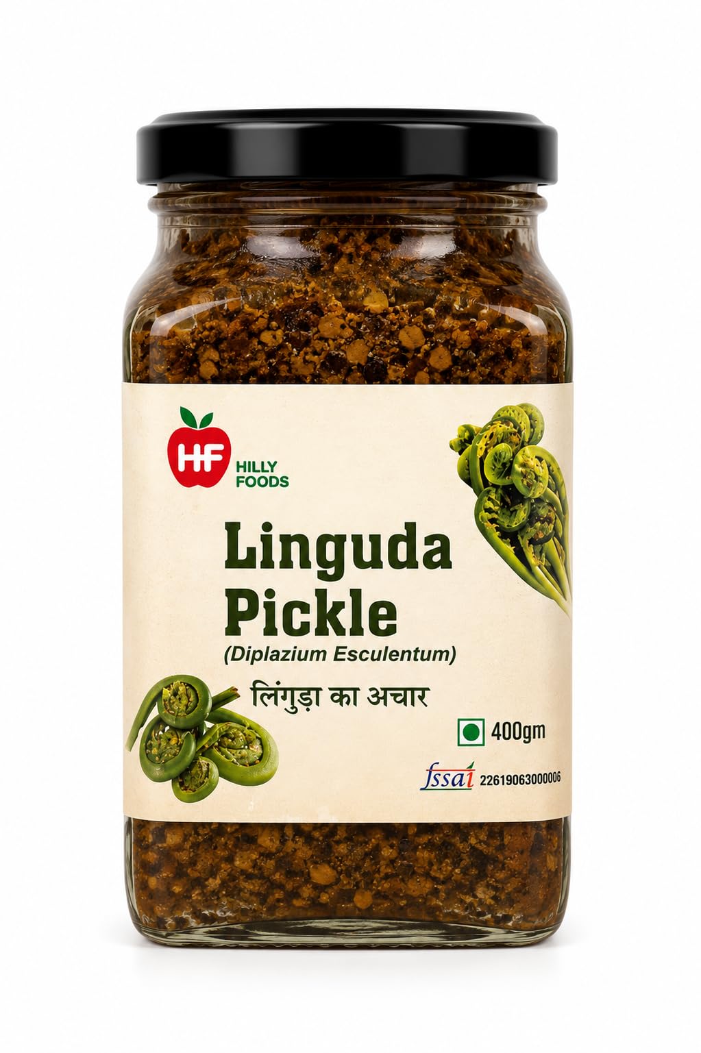 Hilly Foods Linguda Fiddlehead Fern Pickle | Traditional Himalayan Style Linguda Fiddlehead Fern Achaar | Less Oily & Homemade Taste | Made with Fresh Linguda Fiddlehead Fern s & Natural Spices |No additives & No Preservatives| 400g-image-11