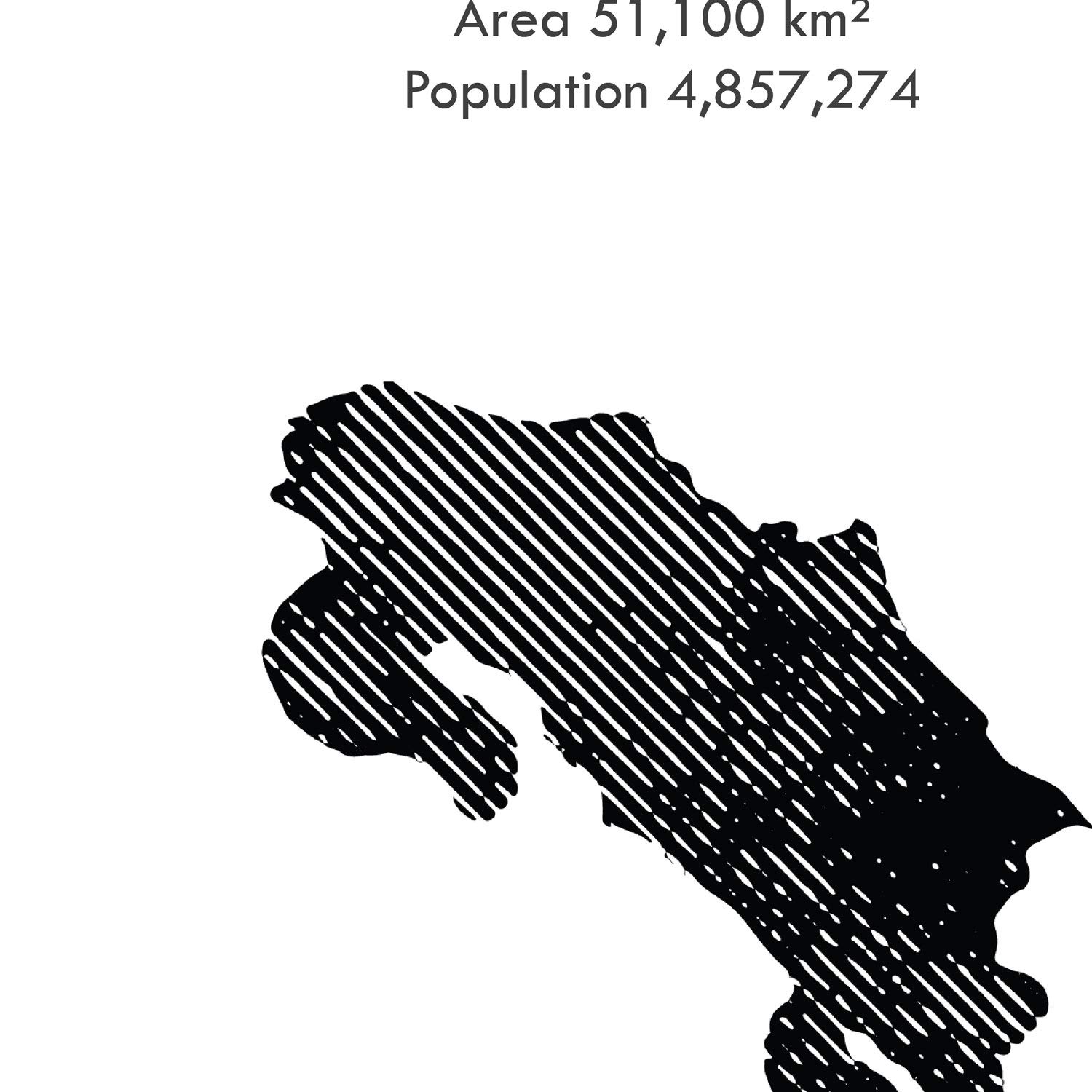 Nacnic Poster of Costa Rica. Sheets of countries and continents. A4 size, 29.7L x 21W cm - Image 2