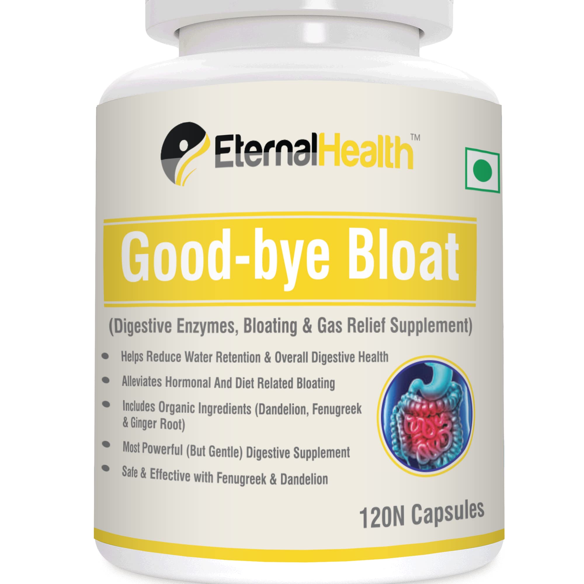 Bloating & Gas Relief - Helps Reduce Water Retention & Overall Digestive Health (B0B1F6N8T8) Amazon Price History, Amazon Price Tracker
