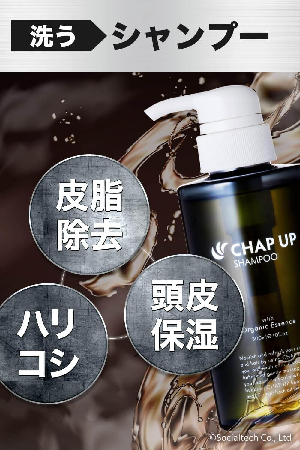 CHAP UP チャップアップ シャンプー 育毛剤セット✕2　送料無料 チャップアップ（CHAP UP） 【 2本セット 】 チャップアップシャンプー