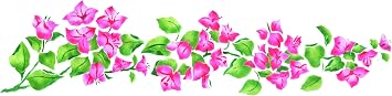 Designer Stencils Bougainvillea Flower Border Wall Stencil 3281