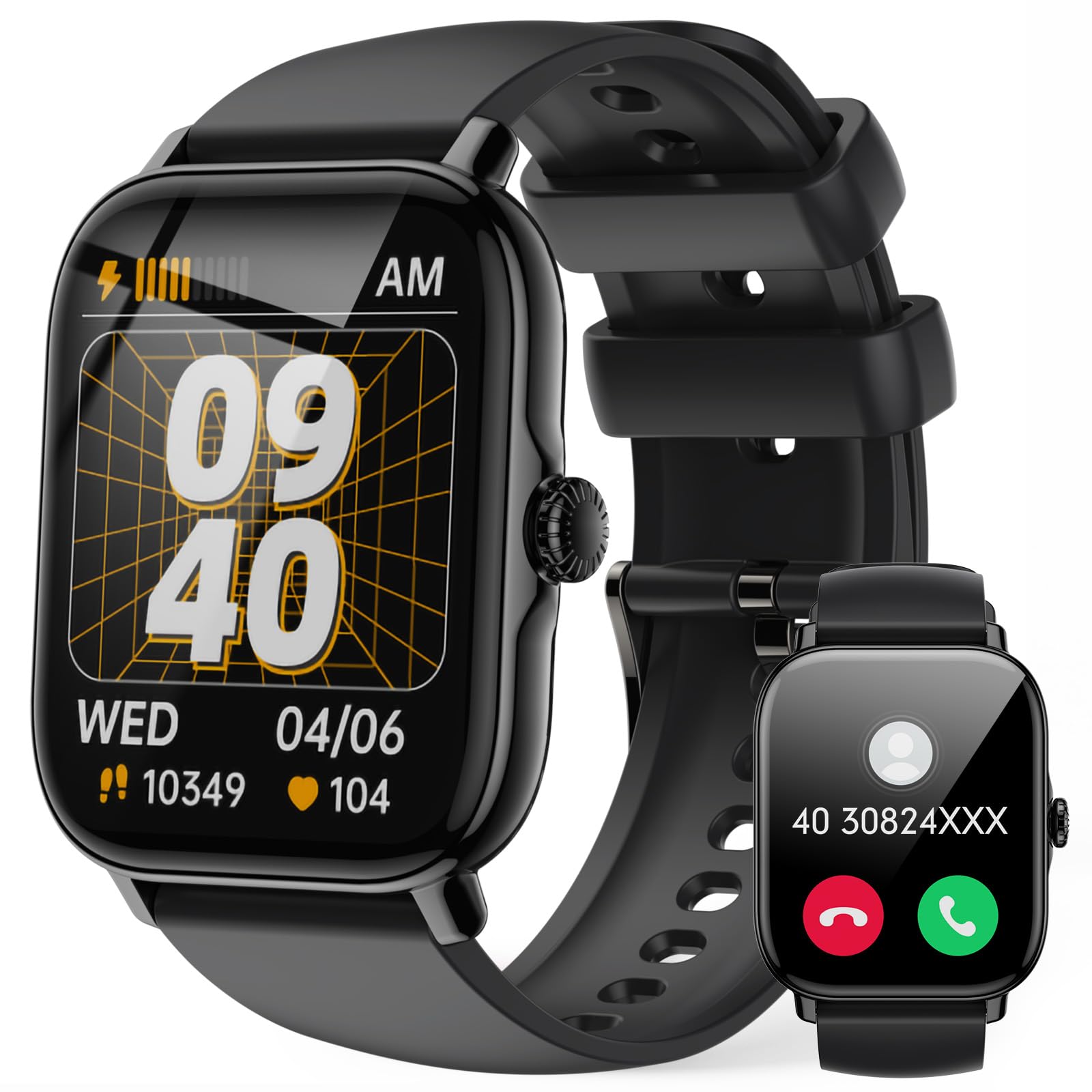 LLKBOHA Smartwatch-Uomo-Donna - 1,85'' Schermo Orologio Smartwatch con Chiamata Bluetooth,Contapassi, Cardiofrequenzimetro, 111+ Modalità Sport, Orologio Fitness per Android iOS