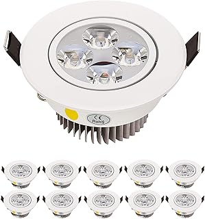 LEDSONLINE 10-Pack LED Dimmable Daylight 2.5 inch Recessed Lighting kit Fixture 4W (48W Replacement) 4000K for Shop Office Boat Show Room newhouse kitch Bathroom Cabinet Downlights Ceiling Lights