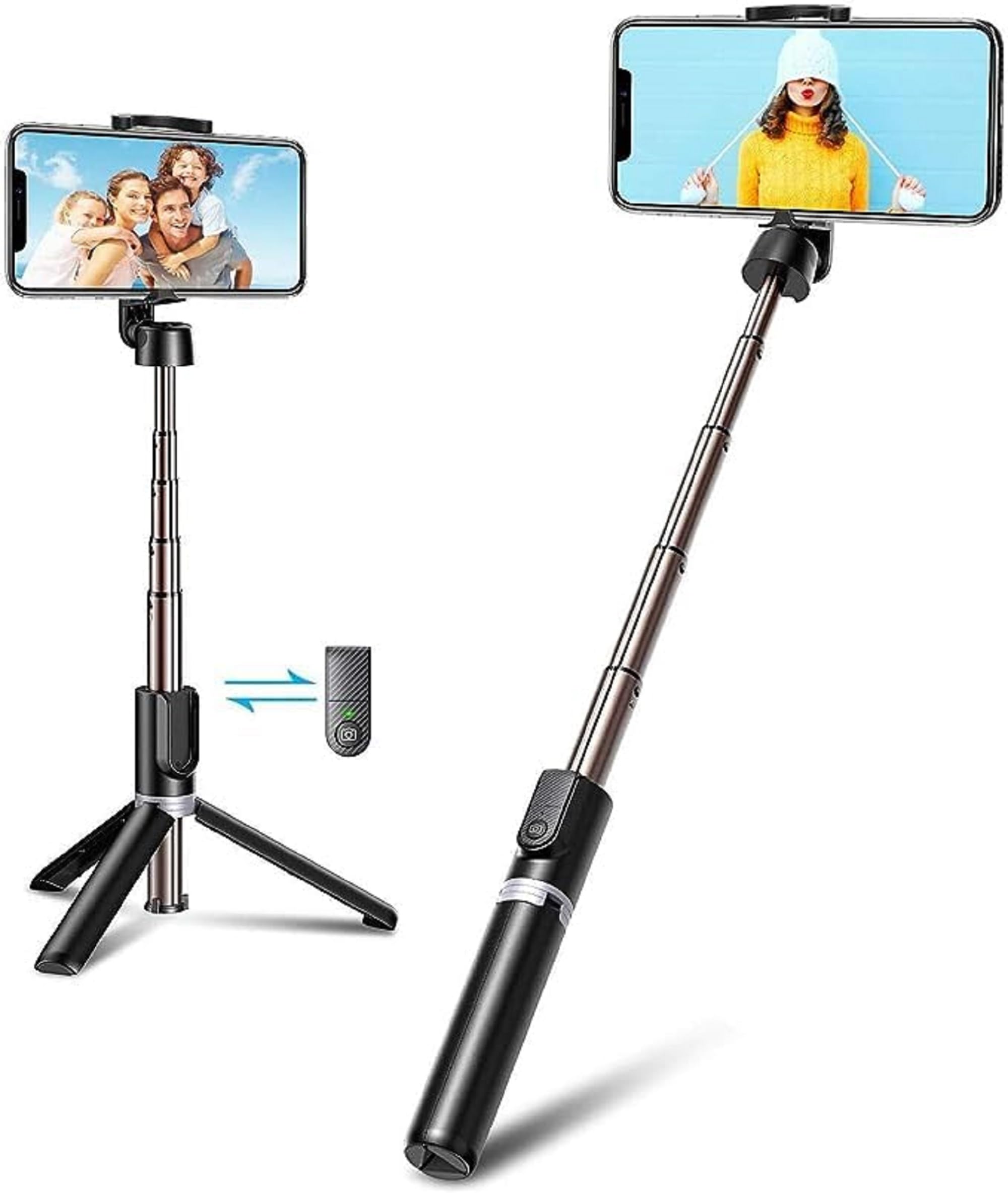 KINOKI R1 Selfie Stick with Tripod Stand,Bluetooth Extendable Tripod for Mobile Phone,3-in-1Multifunctional Selfie Stick for iPhone/Mi/OnePlus/Samsung/Oppo/Vivo and All Phones (B0CWS6TXWP) Amazon Price History, Amazon Price Tracker