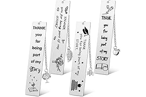 4 Pcs Thank You Metal Bookmark - Express Your Gratitude in Style