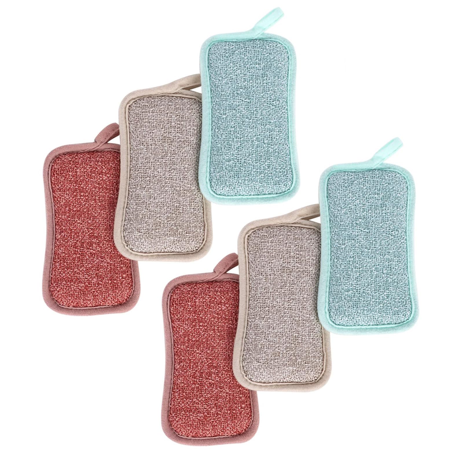Pelizen Eco Sponges Washing Up, Reusable Scourers Sponge, Dish Sponge, Washing Up Sponges For Dishes, Bowls, 6Pcs