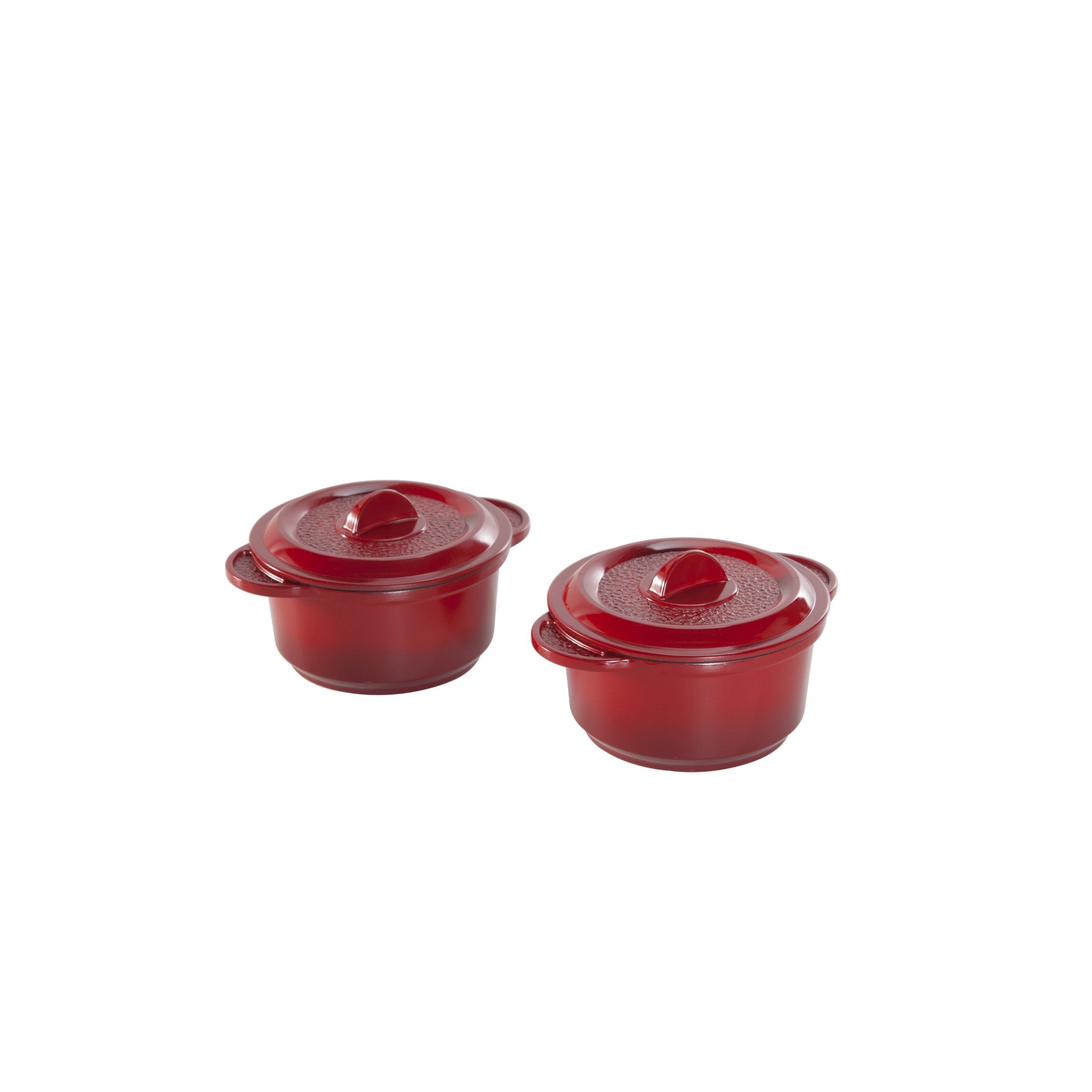 Nordic WarePro Cast Traditions Mini Cocottes, Set of Two, 12-Ounce, Cranberry