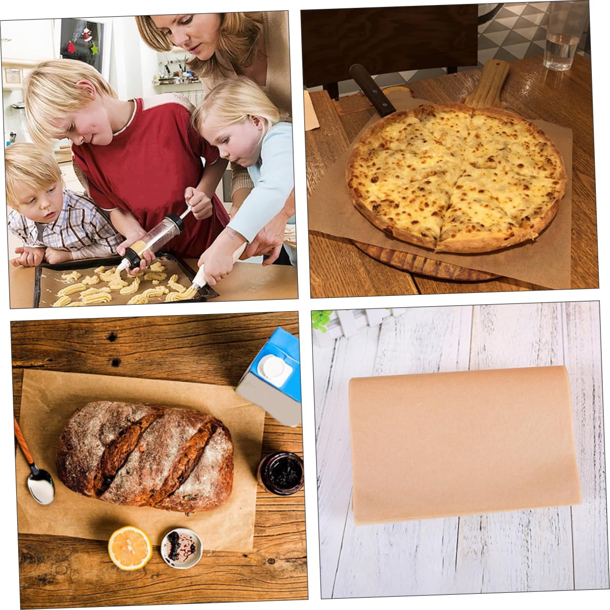 Hemobllo 100pezzi Carta per Forno Antiaderente in Carta Alimentare Resistenti al Calore e Impermeabili per Cottura in Casa Grigliate e Dolci