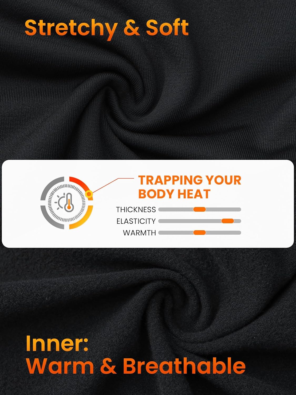 HOdo Plus Size Thermal Underwear Women Long Johns Fleece Lined Base Layer Top and Bottom Sets 1X-5X - Image 6