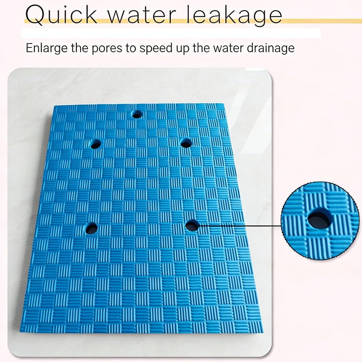 1pcs pedana Doccia Antiscivolo, Rialzato Tappetino Doccia Antiscivolo antimuffa Drenaggio Rapido Tappeto Piedi Piscina Incastro pedana per Doccia Esterna per Patio