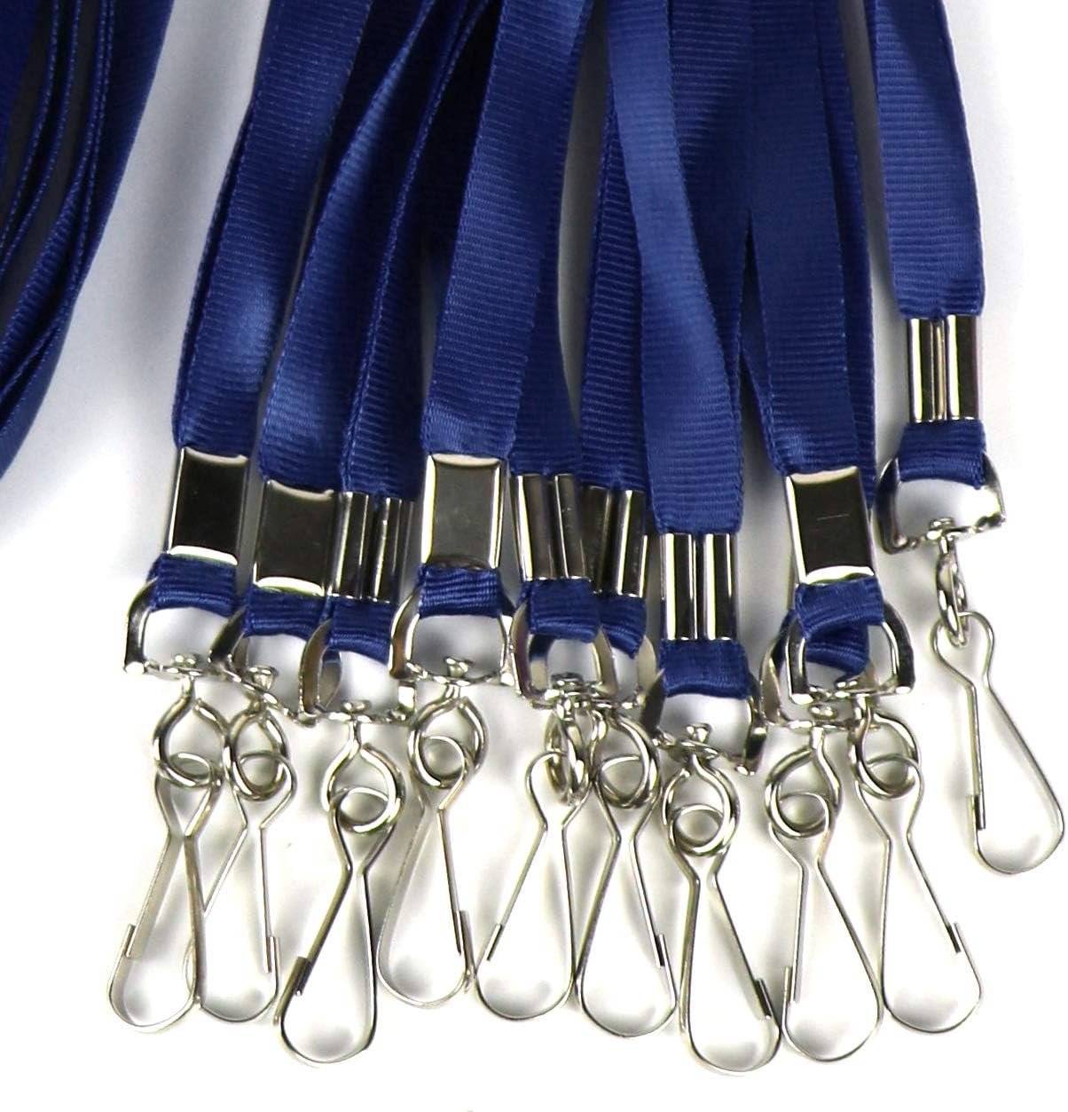 Bulk Lanyards Premium Cruise Lanyard Nylon Badge Lanyards for Id Holder Perfect for Office, Kids, Teachers (Navy Blue, 100Pack)