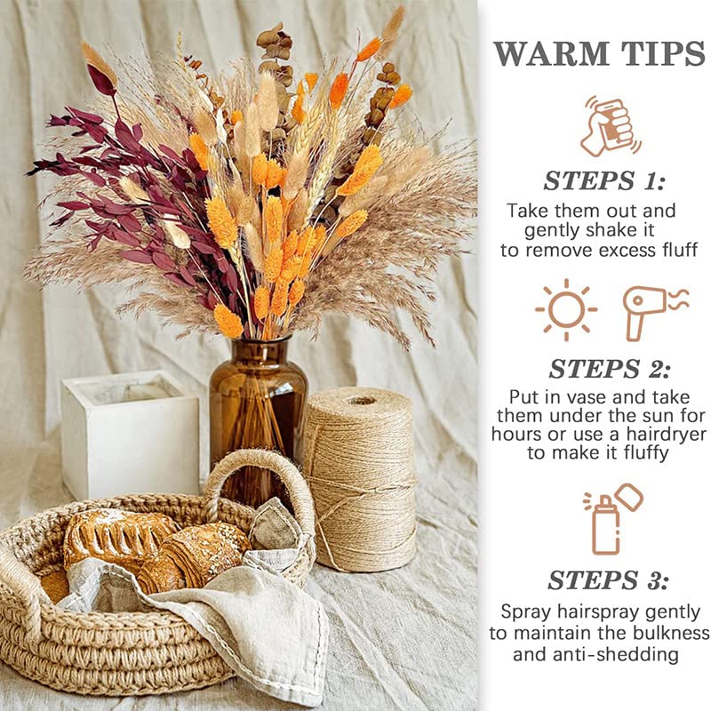 Ramo de Pasto Pampas Seco Boho Decor 100 varas miniatura 3