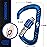 Rhino Produxs 12kN (2697 lbs) Heavy Duty Carabiner Clips, for Securing Pets, Outdoor, Camping, Hiking, Hammock, Dog Leash Harness, Keychains