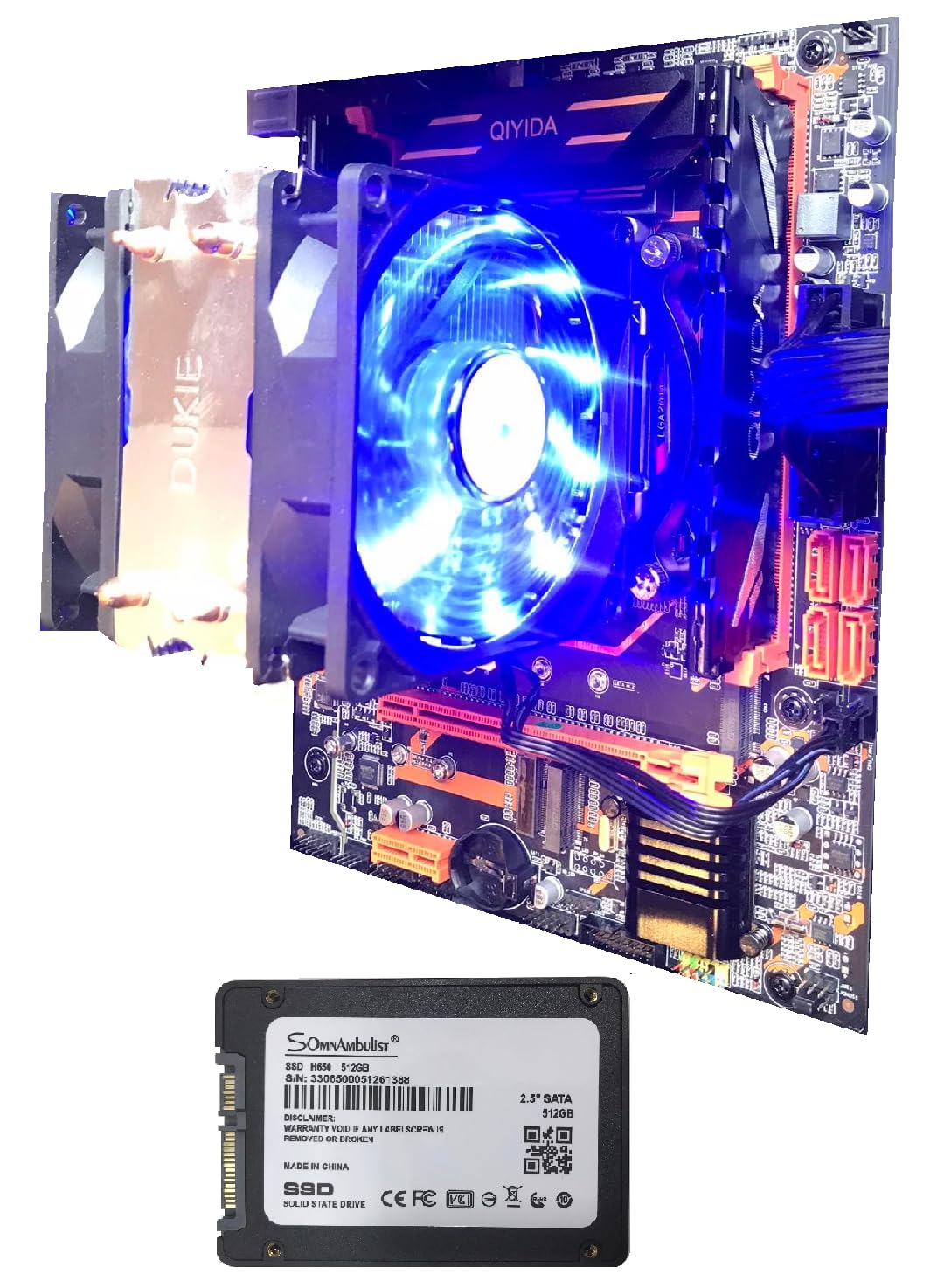 Kit PC Gamer X99 Xeon E5 2680v4 14 Core (Ryzen 5 5600) + 16GB DDR4 + SSD 512GB + Cooler 2 Ventole LED