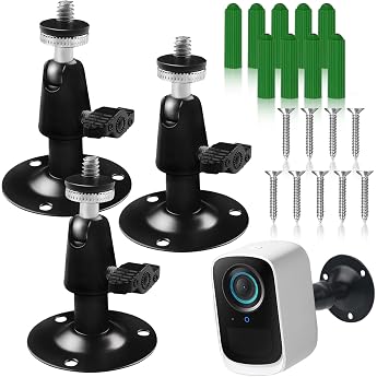 Pack of 3 Security Cameras Home Wall Mount