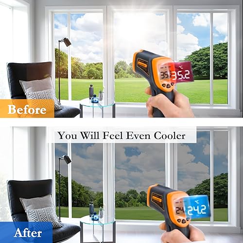 Miniatura 3 de Película de privacidad unidireccional para ventana, bloqueo solar, reflectante, extraíble, se adhiere para vidrio, no se ve hacia afuera, bloqueador