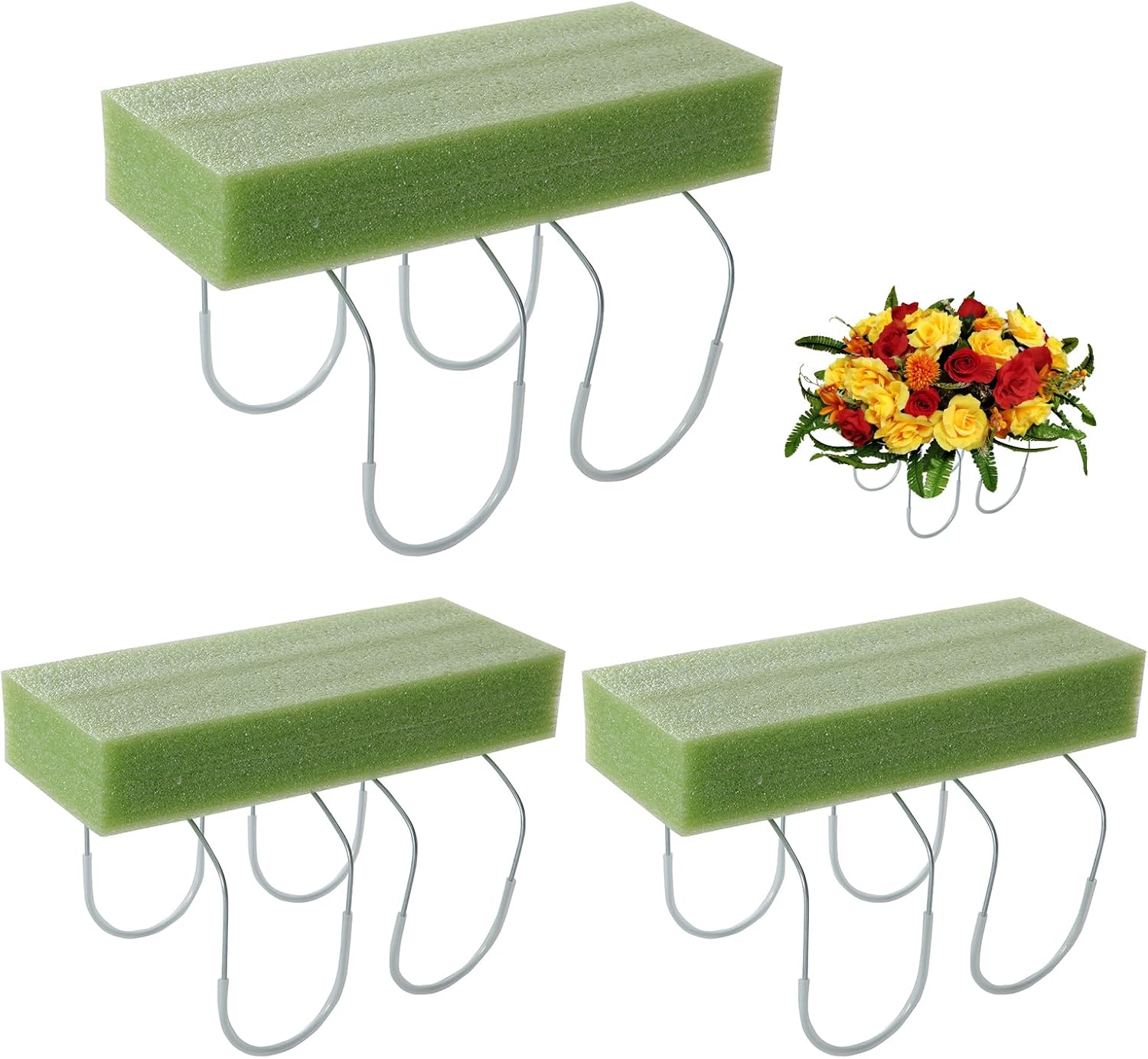 TWITTOOLS 3 Pack Headstone Flower Saddles12 Inch