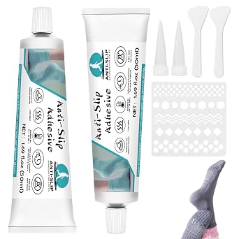 Sock Stop Glue 3.5oz, Clear Waterproof Washable Non-Slip Adhesive for Socks, Pet Socks, Floor Mats & Blankets