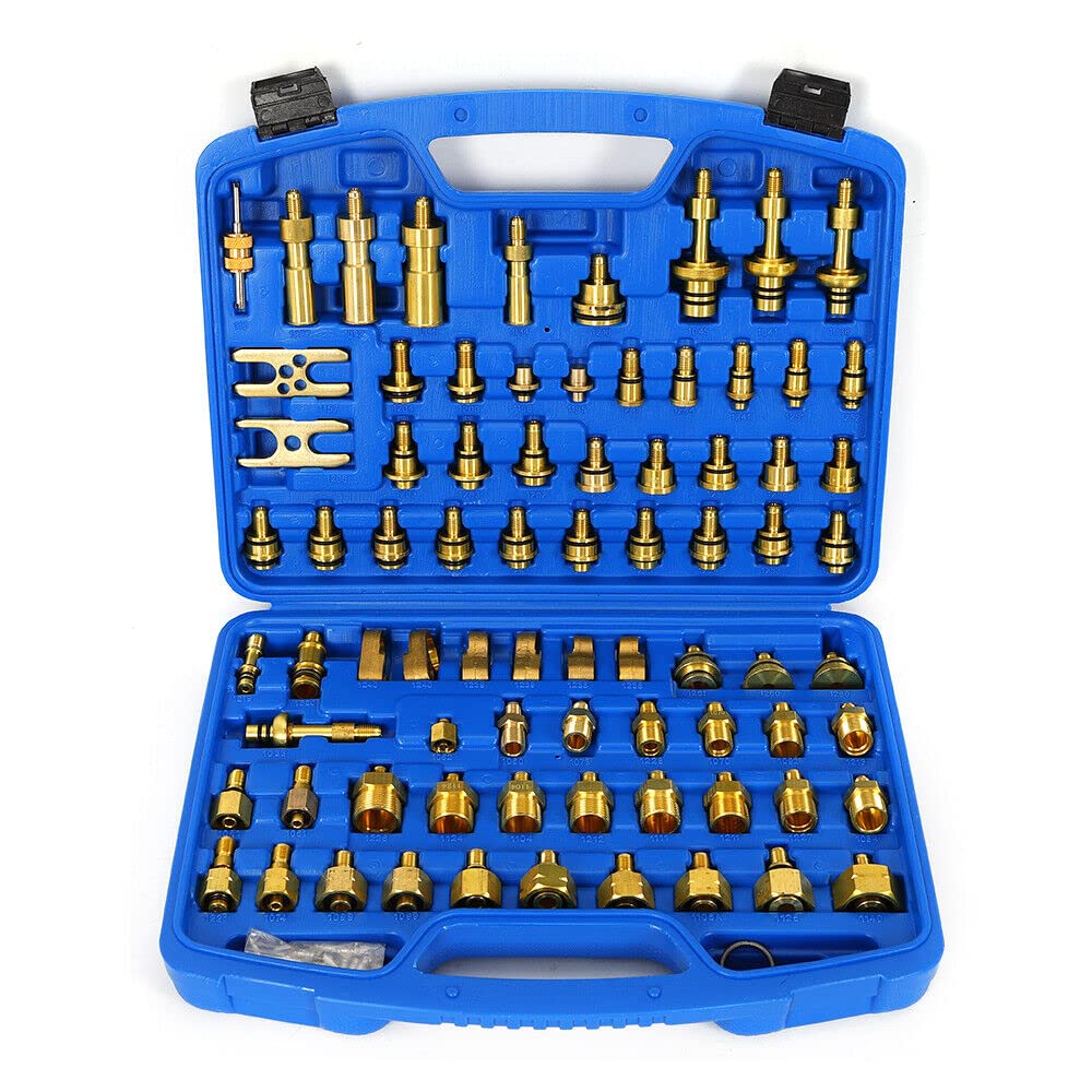 Air Conditioning Leak Test Kit, 77Pcs Automotive Air Conditioning Leak Detector Detection Tools