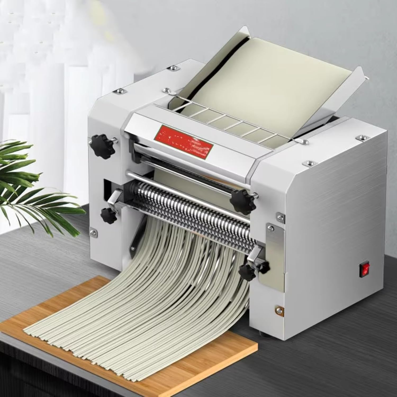 Fully Automatic Noodle Maker Machine with Adjustable Thickness 3 in 1 Kneading Pressing Cutting for Home Cooking