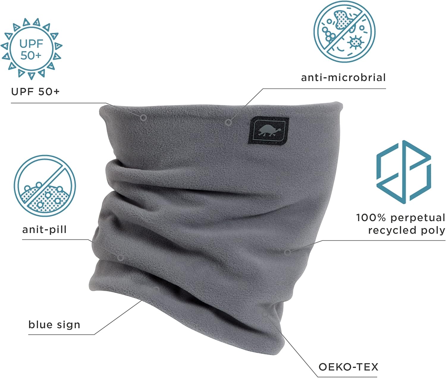 Turtle Fur - Double-Layer Midweight Micro Fur Fleece Neck Warmer - Image 3