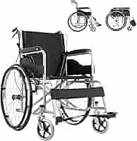 Amazon | 折りたたみ 車椅子 折りたたみ 軽量車イス ノーパンク