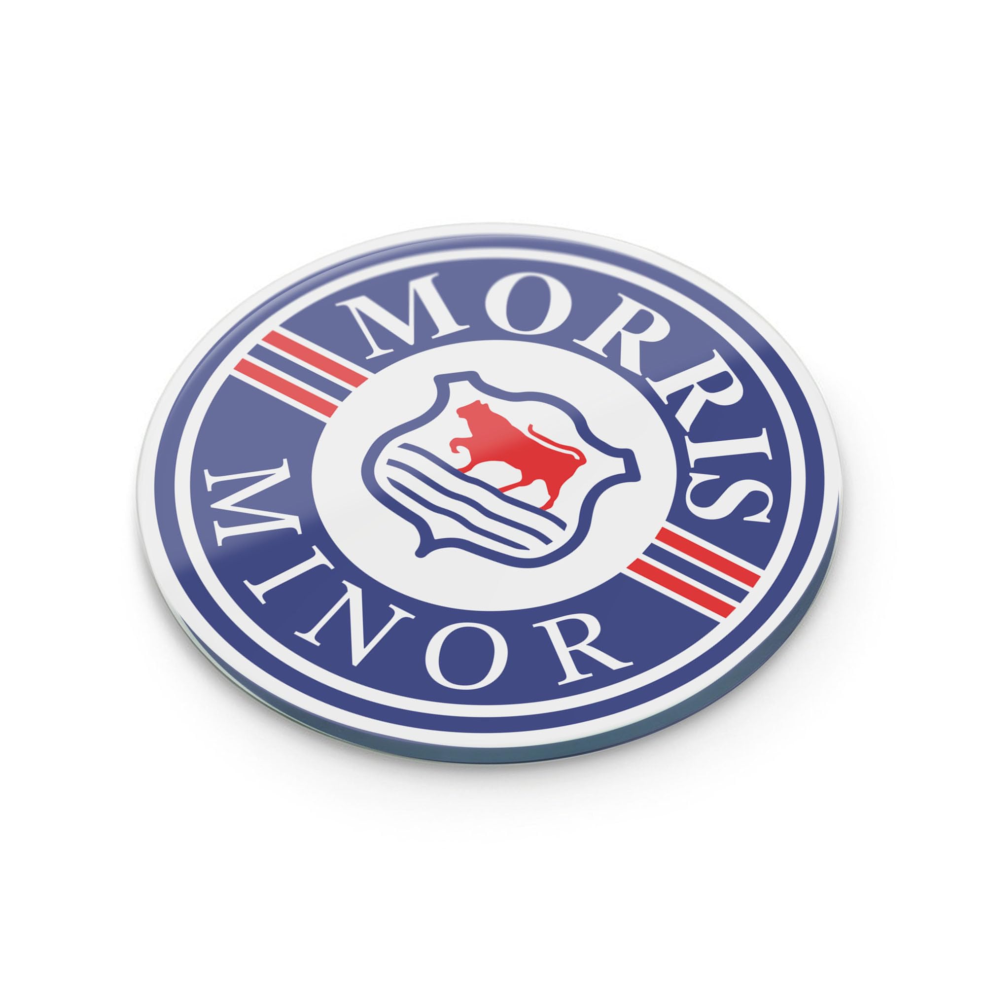 Morris Minor Glass Coaster Set Classic Advert British Car Gift OFFICIAL LICENCED PRODUCT (1, Gift Box Packaging)