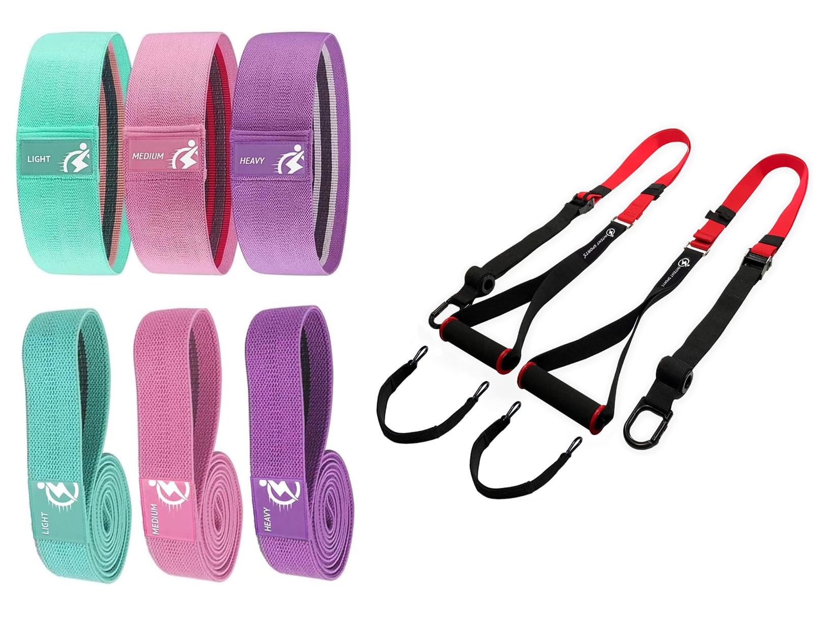 INTENT SPORTS Bodyweight Suspension Resistance Trainer Kit With Pro Straps For Door Pull Up Bar, Anchor Point, Light, Durable For Complete Body Workouts, E-Book & 77 Workout Videos (Patent Pending)