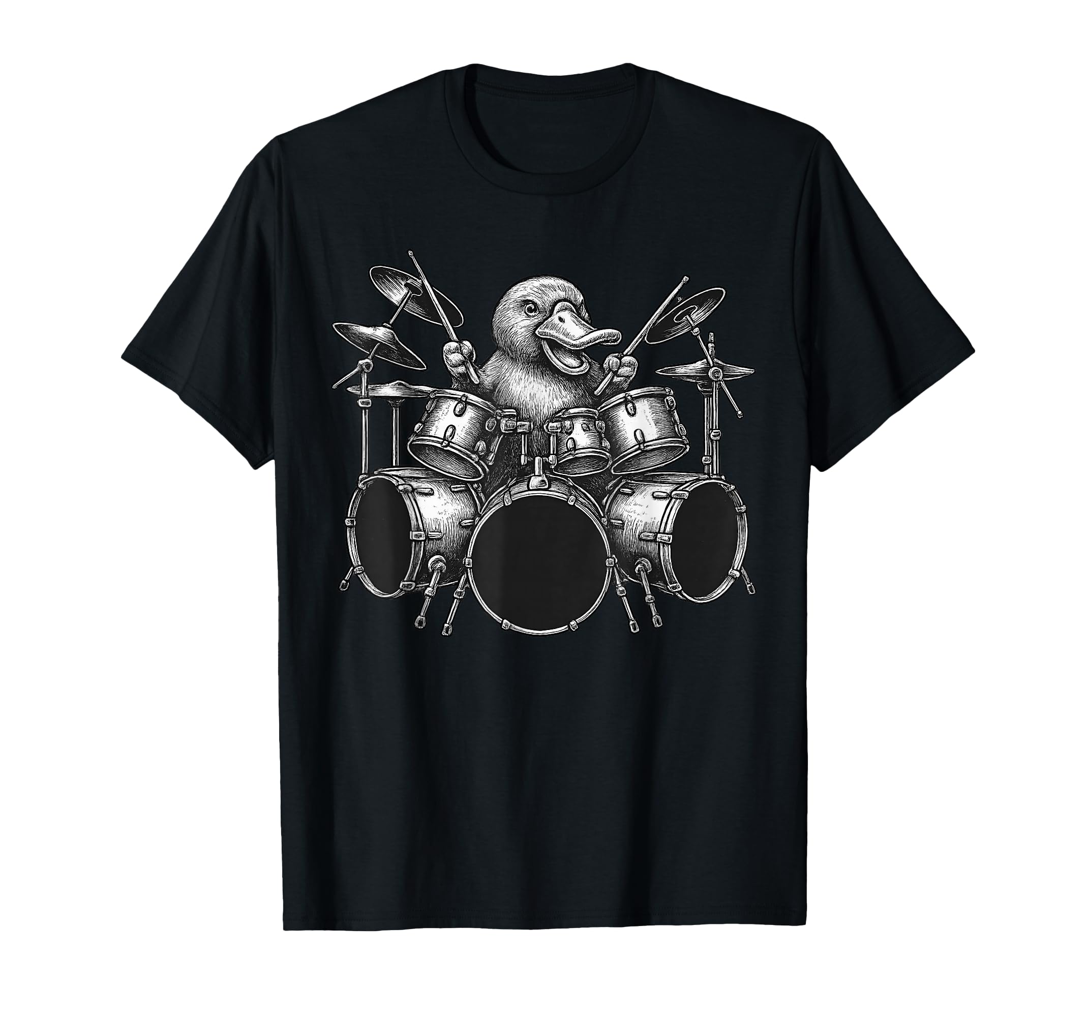 Platypus Playing Drums Drummer Animal Lover T-Shirt