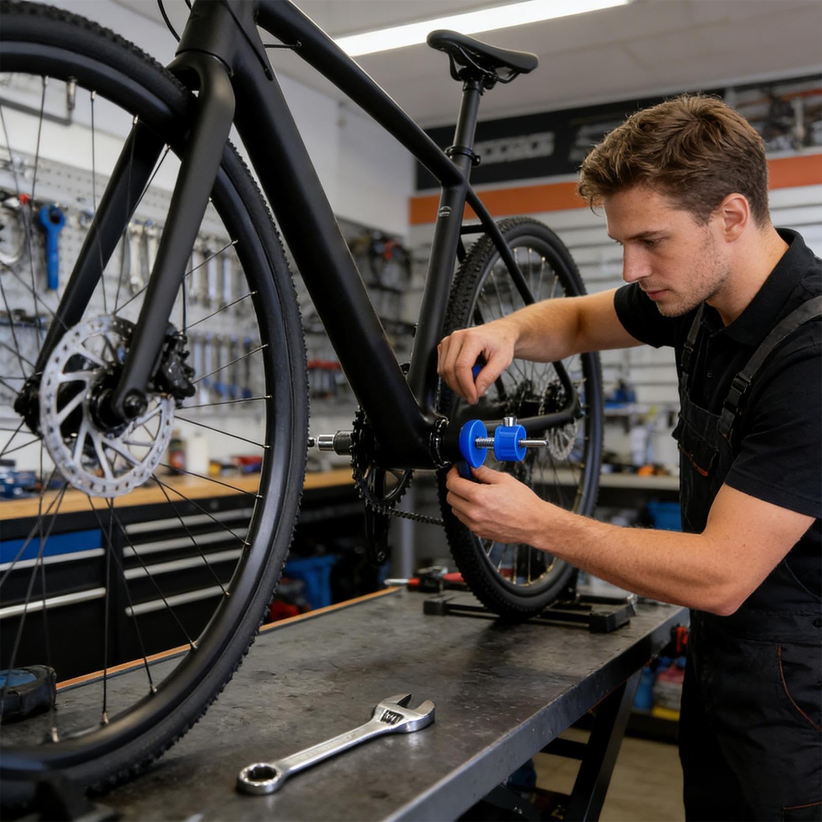 Attrezzi per bici da montagna Attrezzo per riparazione pneumatici e mozzi | ausiliaria per movimento centrale per Montagna Strada Trail Urban Casa Garage Officina