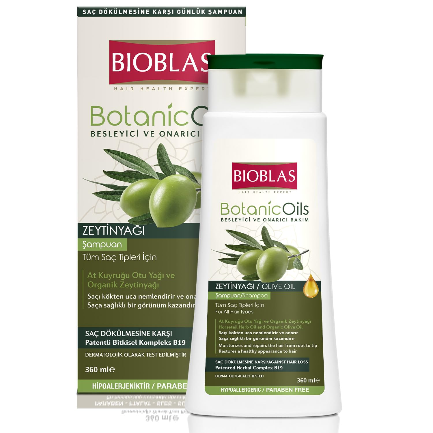 BIOBLAS BOTANIC OILS OLIVE OIL SHAMPOO 360ML