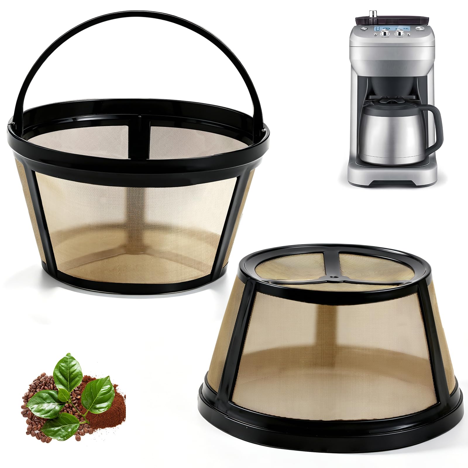 Photo 1 of 2 Pack Reusable Coffee Filters Compatible with Breville Coffee Maker BDC650BSS, Not Fit for Breville Luxe Drip Models