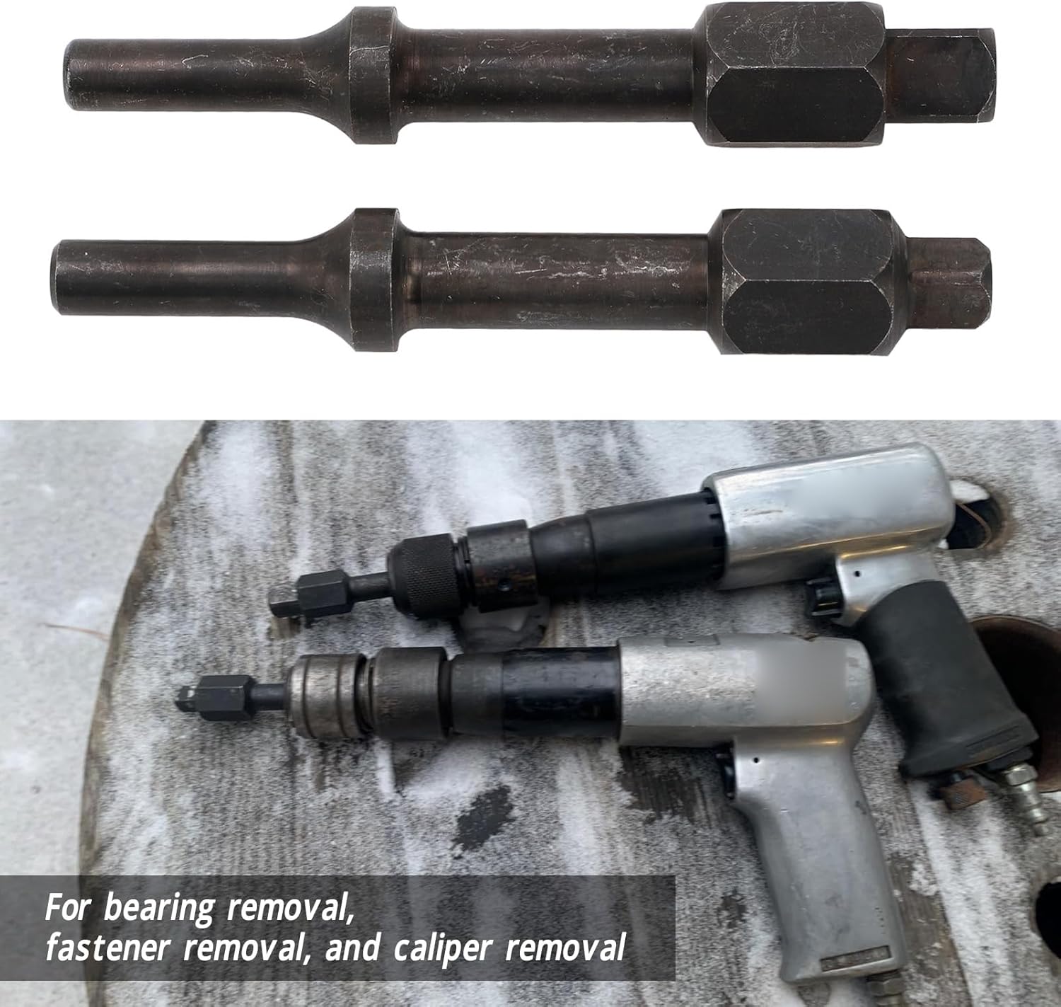 Jiawu 2PCS Pneumatic Bolt Breaker Set, 37315 3/8in & 37316 1/2in Shake n break Pneumatic Bolt Breaker, Sturdy Air Hammer Bits for Frozen and Seized Fasteners Bolts Nuts Removal