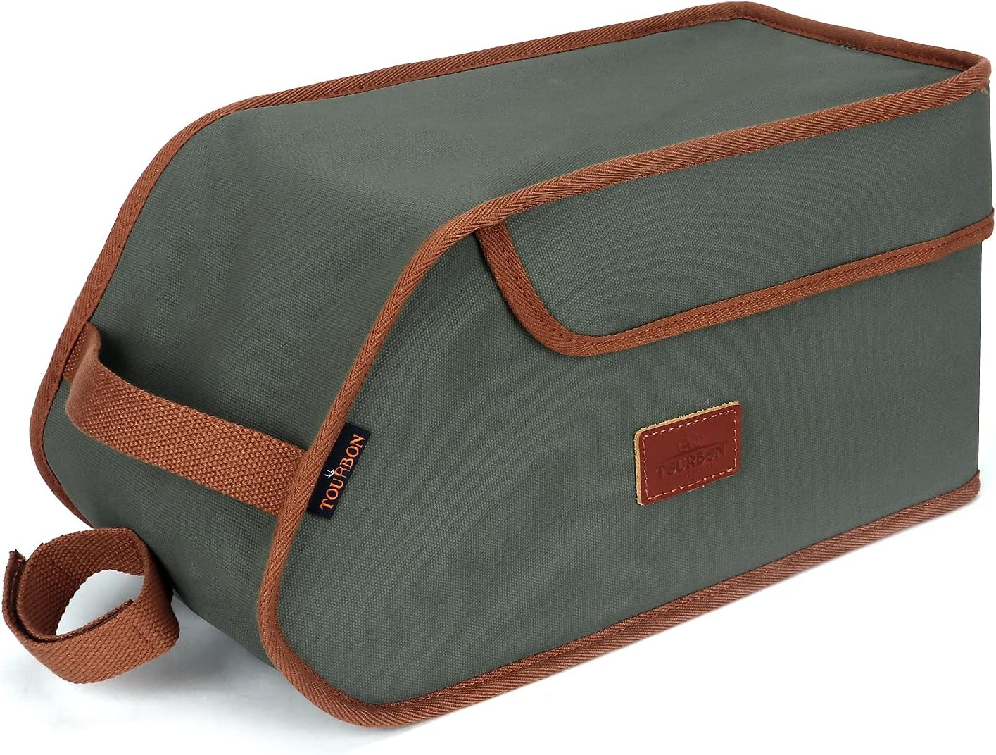 TOURBON Canvas Bicycle Pannier Bike Rear Rack Insulated Trunk Cooler Bag (Green)
