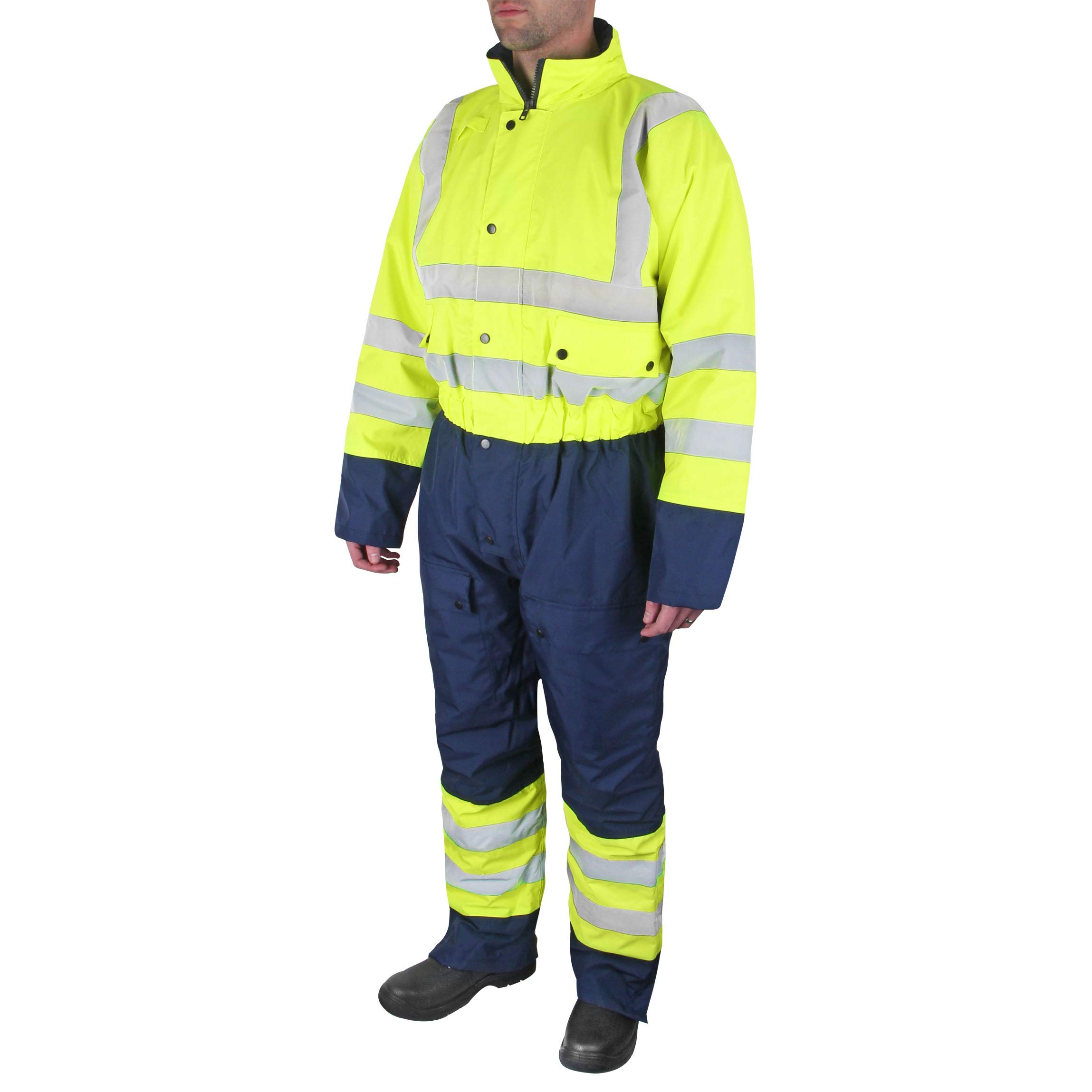 TWO TONE HIVIZ THERMAL WATERPROOF COVERALL MED
