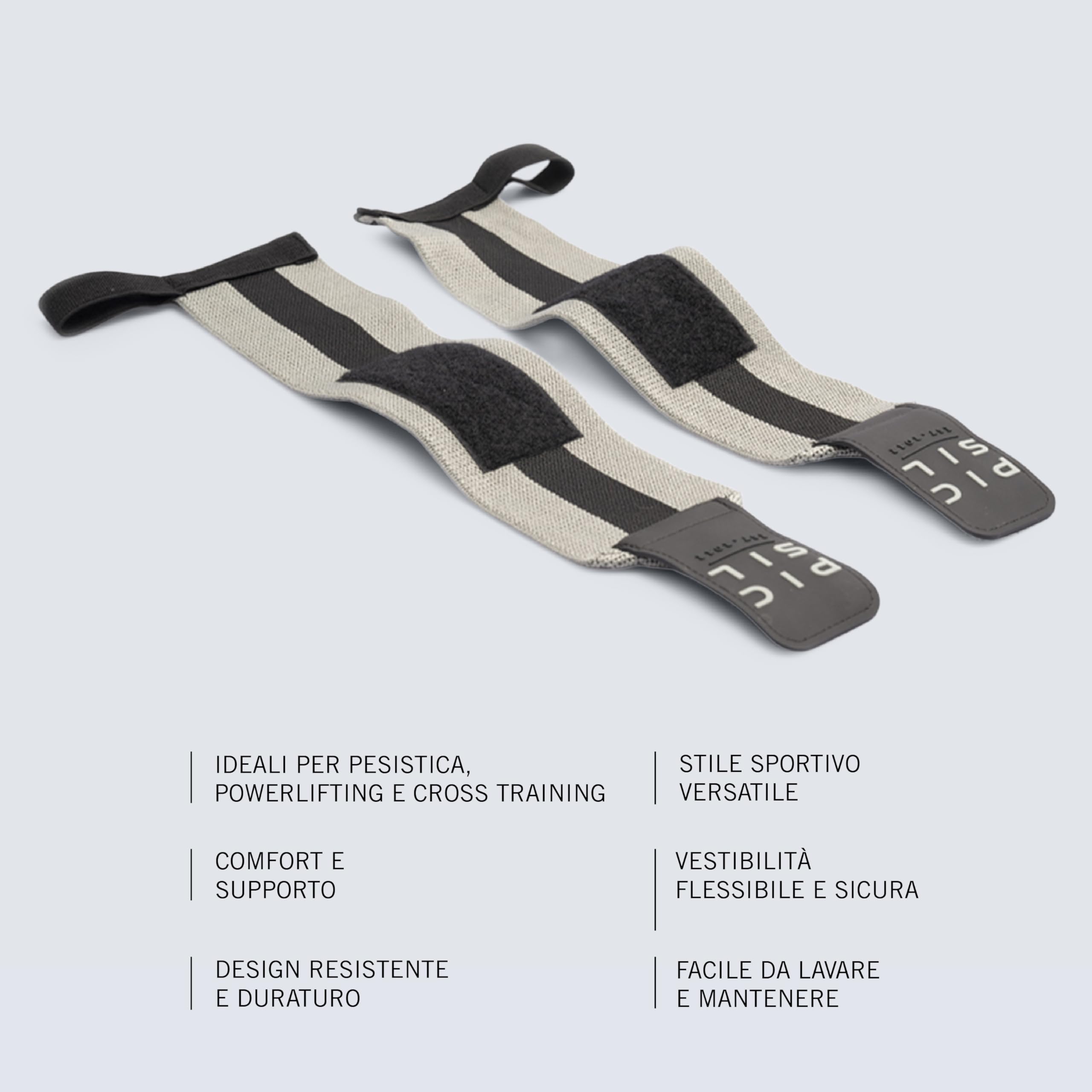 PICSIL Polsiere per Cross Training, Supporto del Polso con Presa Pollice, Realizzate in Nylon Elastico, Ideali per Body Building, Box, Calisthenics, Palestra, Prevengono Tendiniti, Unisex