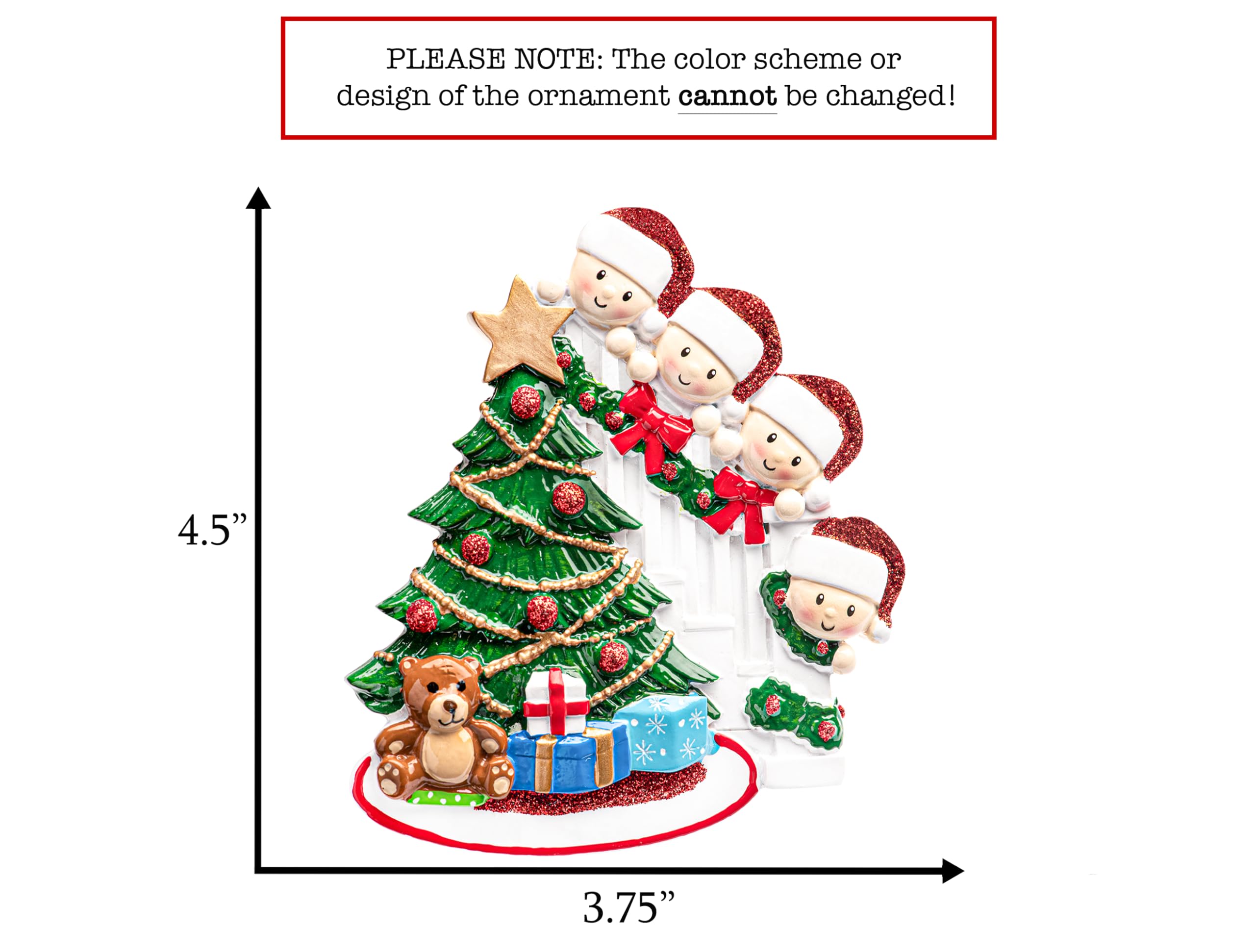 Amazon.co.jp: UniqXmas クリスマスオーナメント 4人家族の覗き見