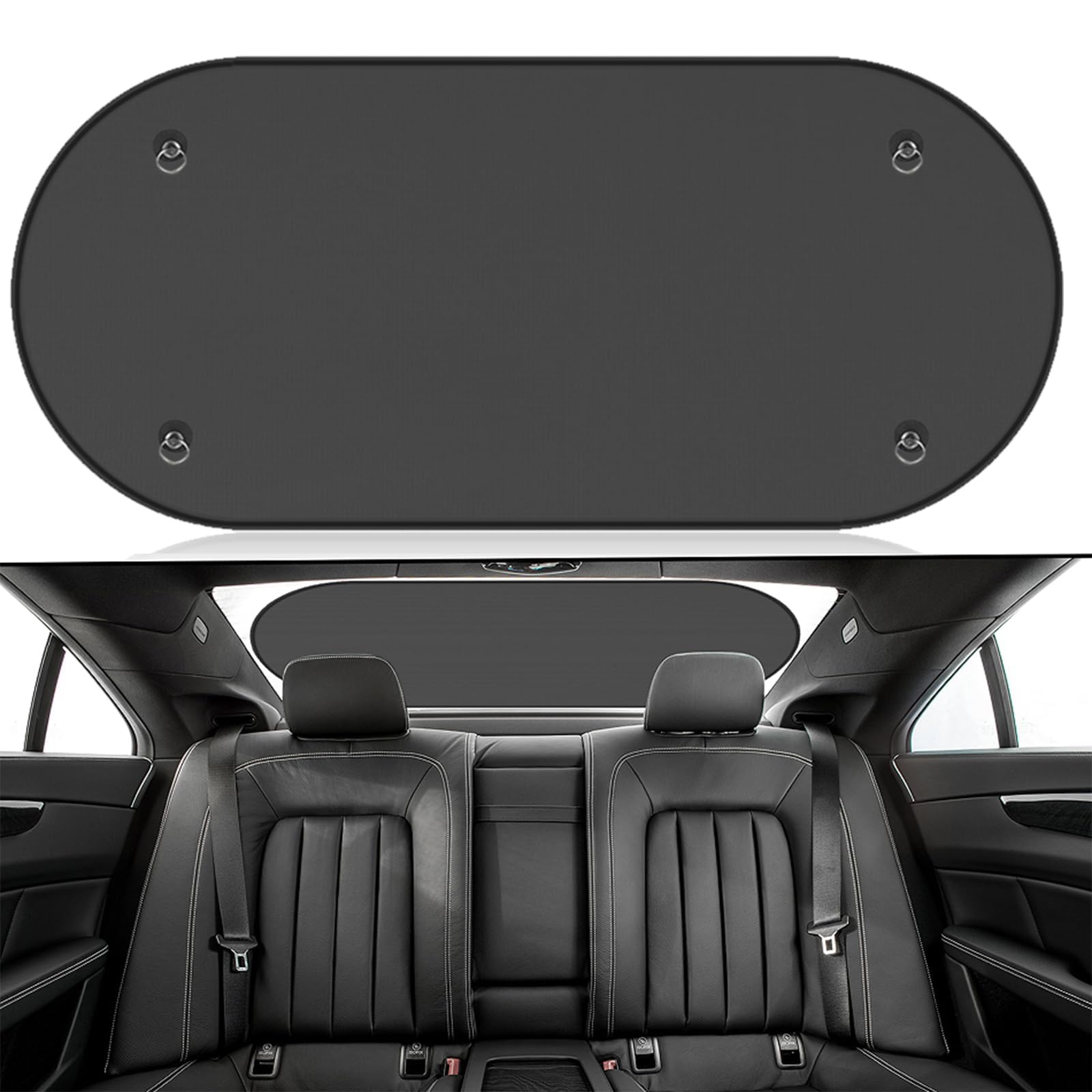 WPJOLOAAX Car Rear Windshield Sunshade, for BYD Atto 2 Yuan Up EV DM-i 2025 2026 2027 Back Window Sun Blind Rear Mesh Screen Driving Visibility Protector Visor Cover Net