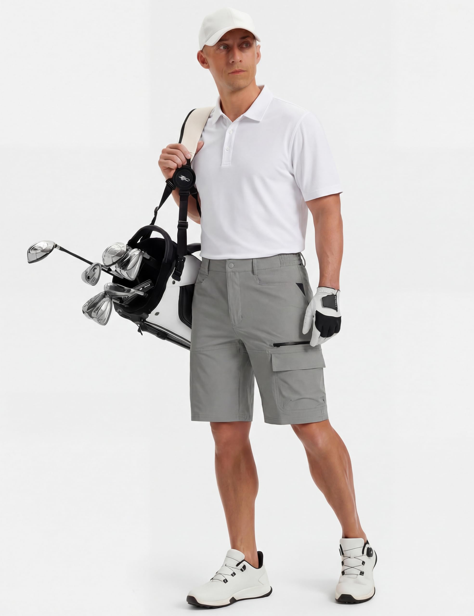 TACVASEN Men's Summer Outdoor Shorts Quick Dry Water Resistant Cargo Casual Golf Work Hiking Shorts (NO Belt) - 5