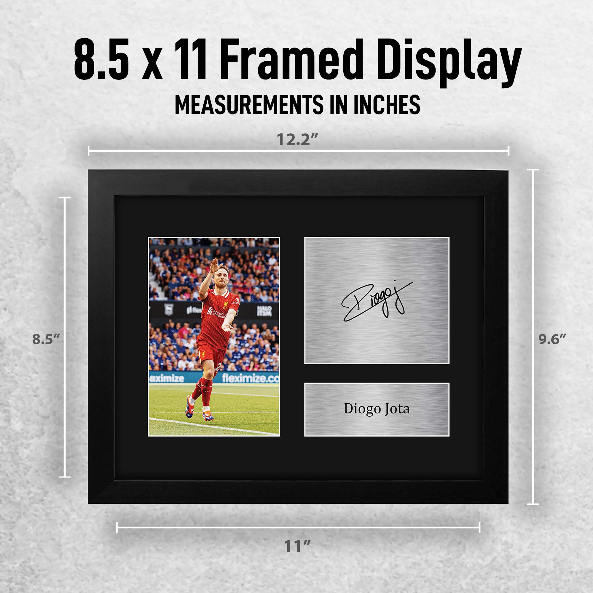 HWC Trading Diogo Jota Liverpool Framed Gifts Printed Signed Autograph Picture for Fans and Supporters - US Letter Size