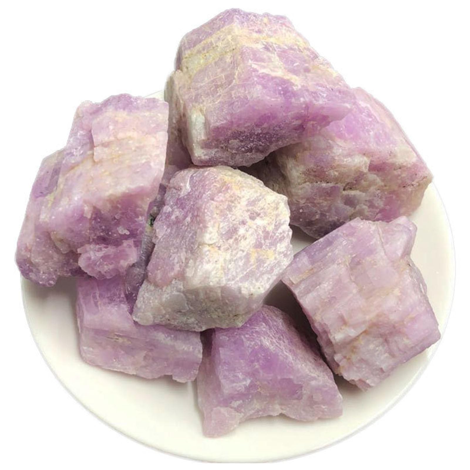 HHCTEBEC Bulk Natural Kunzite Large Raw Stones Irregular Crystal, Purple Mineral Specimen for Cabbing,Tumbling,Cutting,Lapidary,Polishing,Reiki Crytsal Healing Positive Energy,1000G