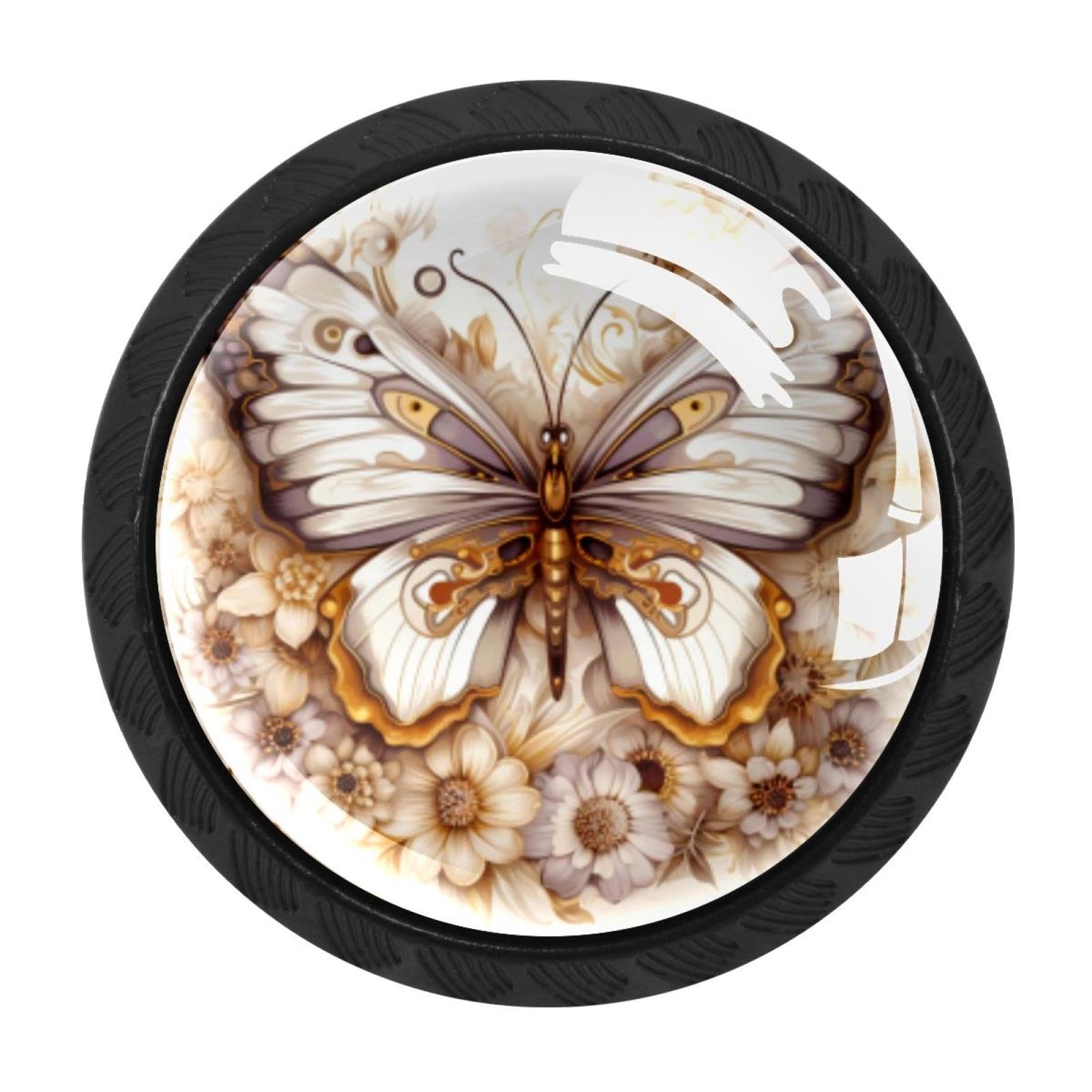Chenzzzz Multicolored 03 4 Pieces Butterfly Kitchen Cabinet Knobs Drawer Knobs Dresser Knobs Black Knobs Drawer Pulls Dresser Drawer Handles Knobs For Dresser Drawers