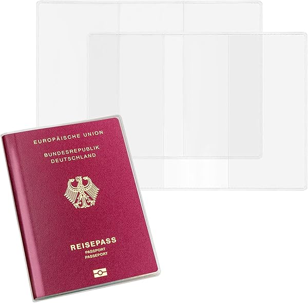 ANDSHUAI Custodie per passaporto trasparenti 2 pezzi