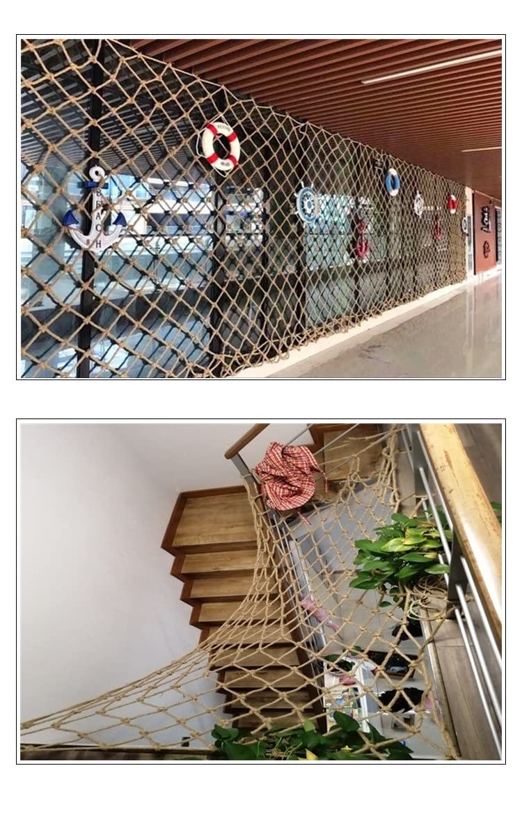 Rete rampicante in iuta naturale, traliccio di supporto da 6 mm, per piante rampicanti, fagioli e frutta, 2 m x 6 m, rete da giardino