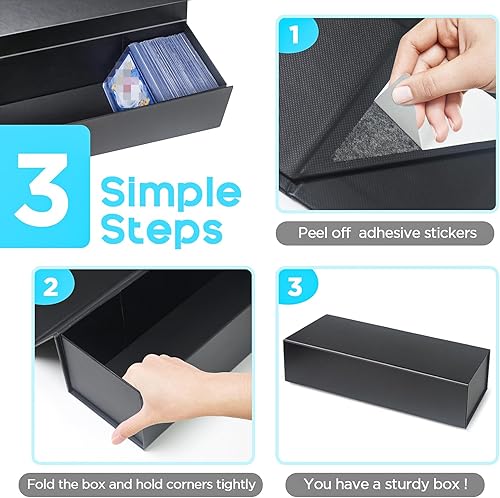 Miniatura 6 de Caja de almacenamiento para tarjetas coleccionables, caja de almacenamiento de carga superior, caja de pasatiempos para 800 tarjetas, 1 paquete