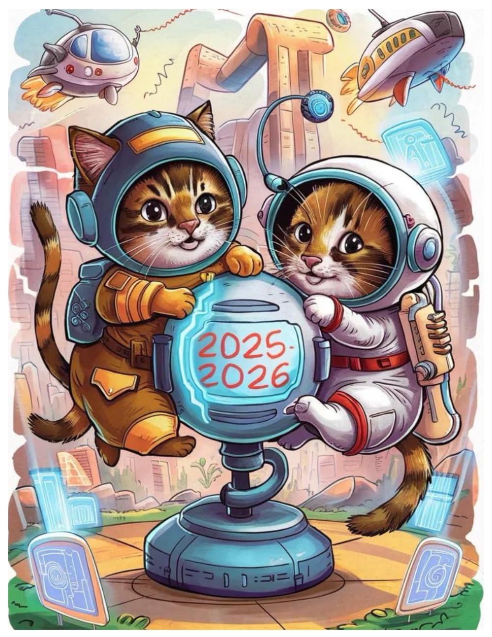 2025-2026: Agenda: Agenda Mensual de Bolsillo y semanalmente 25-26 Amantes de los Gatos: 2 Años Planificador de 2 Páginas por Mes con Calendario, ... Mucho Más (Enero de 2025 a Diciembre de 2026)
