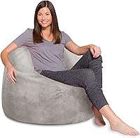 Vista 138 de Posh Creations - Puff para niños, adolescentes y adultos, incluye funda extraíble y lavable a máquina, tamaño grande de 38 pulgadas, lona con diseño