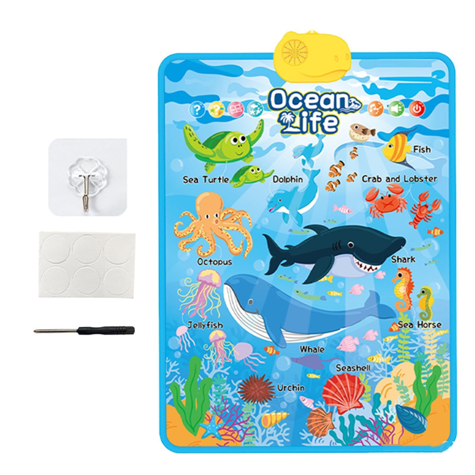 Electronic Alphabet Wall Chart – Touch-Sensitive Poster, Educational Sound Toy | Kids’ Talking Learning Board, Music Speech Chart for Early Education for Bedroom Study Nook