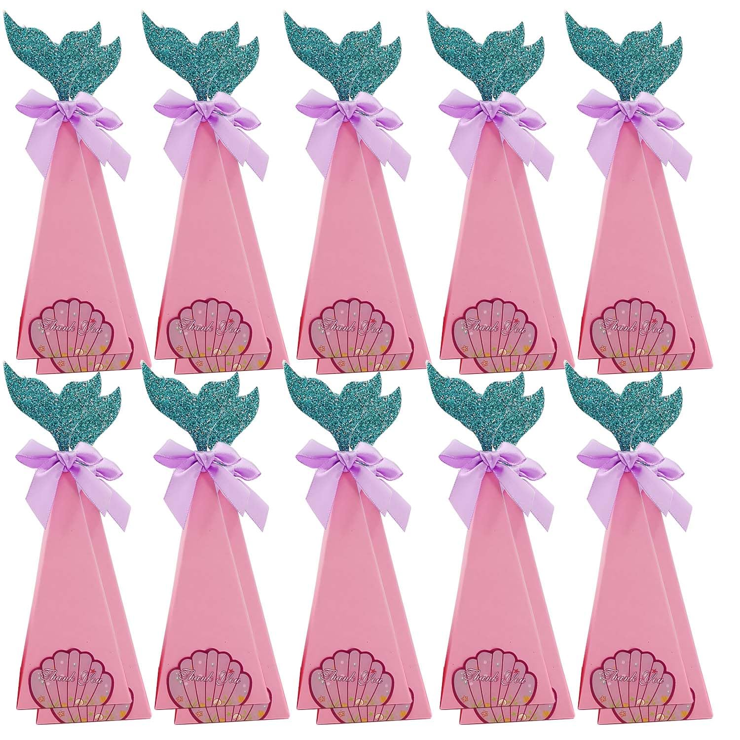 RasuDecor 7.3” Mini Mermaid Tail Style Shaped Paper Candy Party Goodie Gift Box (18.5x6x6 CM) Sea Green, Favor Treat Kids Birthday Baby Shower Theme Decor #RasuImpex (MermaidTailPink-P-20) (B0D46GWR2Y) Amazon Price History, Amazon Price Tracker